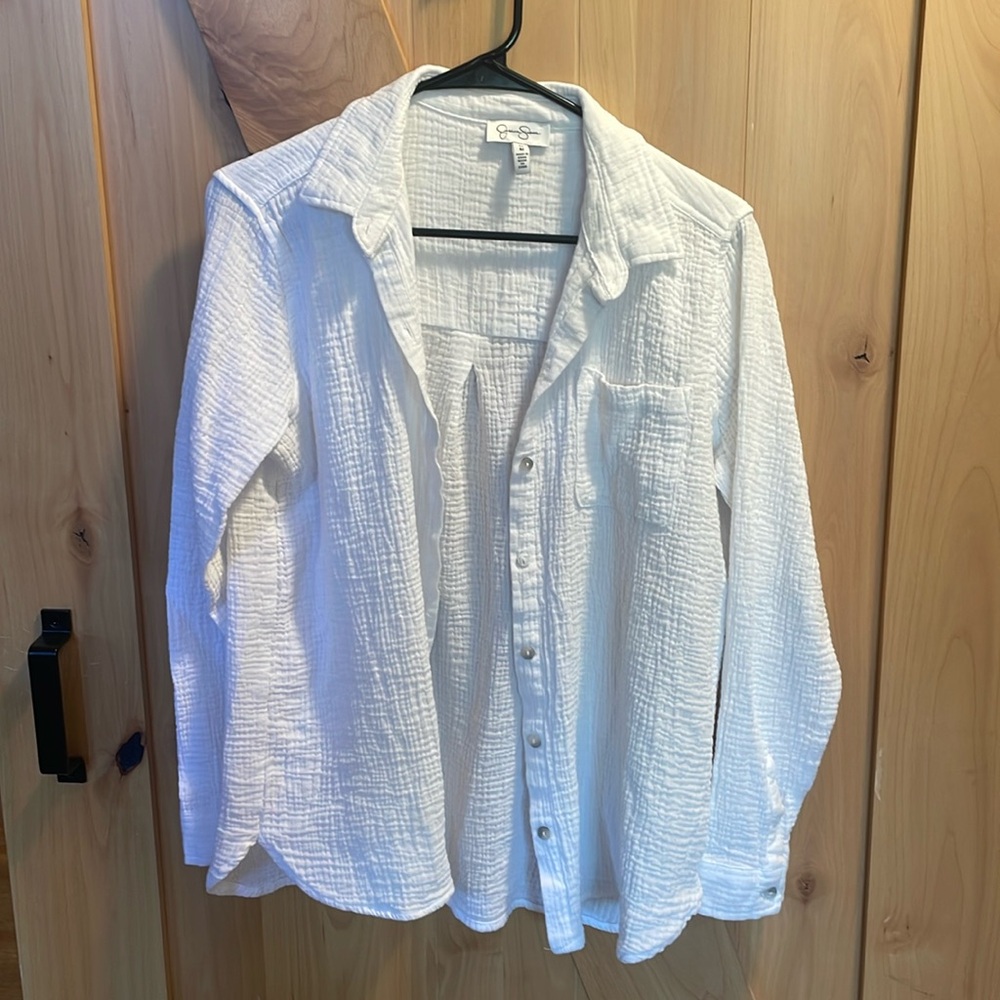 Jessica Simpson size medium white button up